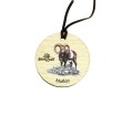 Dřevěná medaile masiv muflon